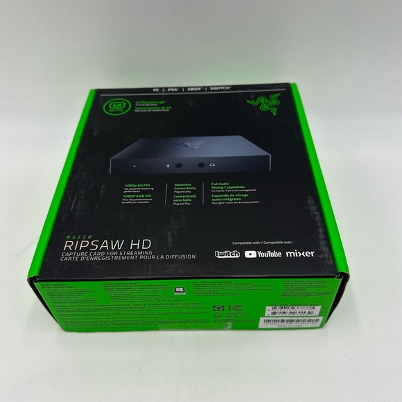 NEW Razer Ripsaw HD Game Streaming Capture Card: 4K Passthrough, 1080P 60FPS Rec - Picture 10 of 15